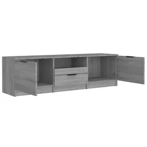 vidaXL TV Cabinet Grey Sonoma 140x35x40 cm Engineered Wood