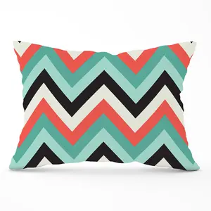 Geometric Colored Chevron Pattern Cushions 33cm x 48cm