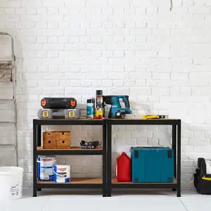 Neo Black 5 Tier Garage Shelving Racking