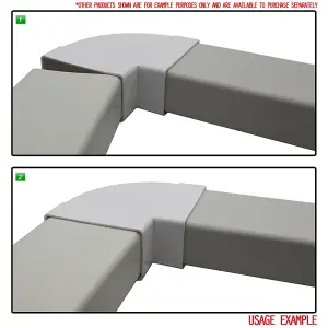 Kair 90 Degree Horizontal Elbow Bend 110mm x 54mm - 4 x 2 inch Rectangular Plastic Ducting Adaptor