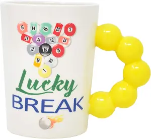 Lucky Break Coffee Tea Hot Drinks Mug Cup Xmas Gift Kitchen 3D Handle