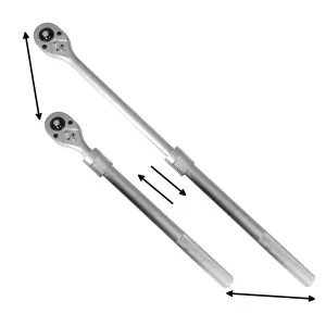 3/4" Drive Extendable Ratchet - Heavy Duty Telescopic Ratchet