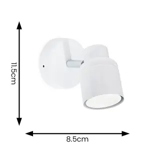 ValueLights Benton White IP44 Wall Light