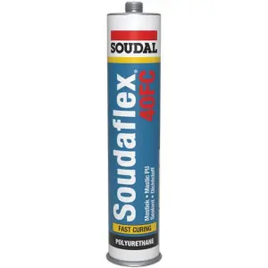 Soudal Soudaflex 40 FC Polyurethane Sealant/Adhesive White 310ml (Pack of 6)