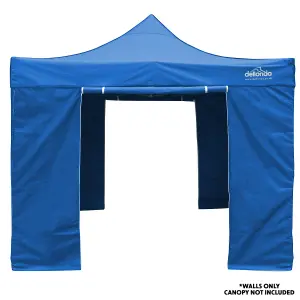 Dellonda Premium Side Walls Doors Windows For Gazebo Marquee Fits 2 x 2m - Blue