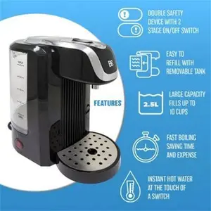 2.5L Instant Hot Water Dispenser Tea Coffee Fast Boil Kitchen Tank Kettle Electric Removable Dip Tray Energy Efficient