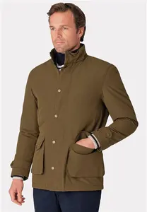 Men's Matthews Olive Half Length Waterproof Coat | Brook Taverner