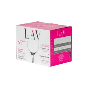 LAV - Nevakar White Wine Glasses - 240ml - Pack of 6