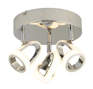 Baird Round LED Polished Chrome Spotlight Plate