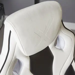 X-Rocker Maverick Gaming Chair PC Home Office Swivel PC Gaming Seat - WHITE / BLACK