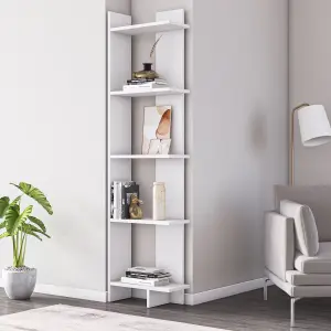 Decorotika Alice Corner Bookcase (White)