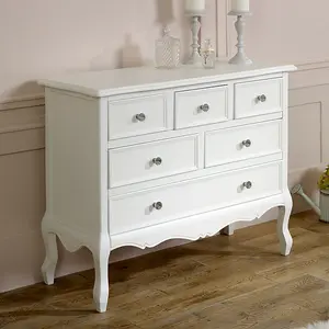 Melody Maison Large White Chest of Drawers - Victoria Range