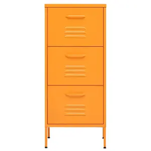 Berkfield Storage Cabinet Mustard Yellow 42.5x35x101.5 cm Steel