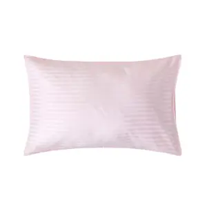 Homescapes Pink Egyptian Cotton Satin Stripe Housewife Pillowcase 330 TC