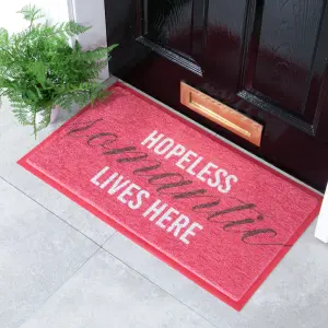 Hopeless Romantic Lives Here Doormat (70 x 40cm)