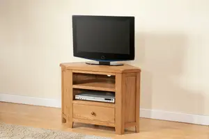 Shrewsbury Corner TV Unit - L45 x W90 x H65 cm - Oak