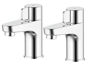 GoodHome Cavally Chrome effect Modern Basin Pillar Tap