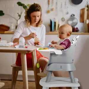 Costway 6-in-1 Baby High Chair Infant Feeding Chair Kids Stool w/Removable Tray & Cushion