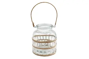 Candle         Lantern         with         Weave