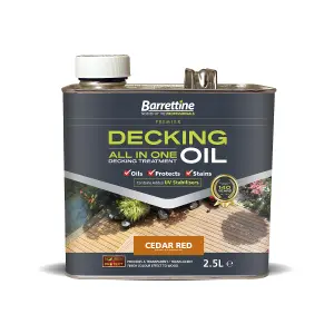 Barrettine Decking Oil - Cedar Red 2.5L