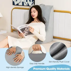 Costway Adults Bed Wedge Pillow Sleeping Body Elevation Pillow For Headboard