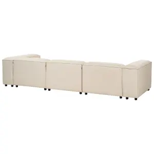 3-Seater Modular Fabric Sofa Beige ARDAL