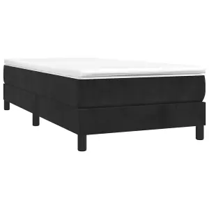 Berkfield Box Spring Bed Frame Black 90x190 cm 3FT Single Velvet