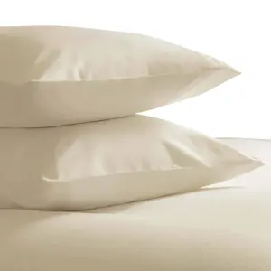 Belledorm Brushed Cotton Housewife Pillowcase (Pair) Cream (One Size)