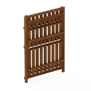 Furinno Tioman Hardwood 3-Tier Flower Rack in Teak Oil, Natural