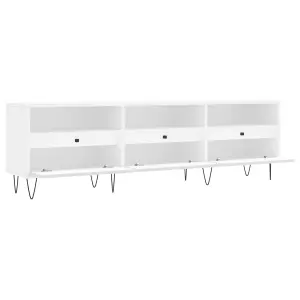 Berkfield TV Cabinet White 150x30x44.5 cm Engineered Wood