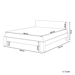 Wooden EU Super King Size Bed Light ROYAN