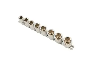 Laser 5656 8pc Torx Plus Socket Rail Set 1/2" Drive