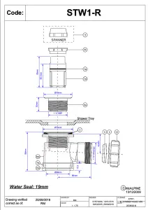 McAlpine STW1-R 19mm Water Seal Shower Trap with Universal Outlet