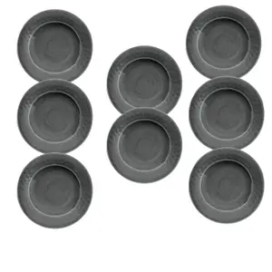 Purely Home Crackle Grey Melamine Dinner Plates - Set of 8