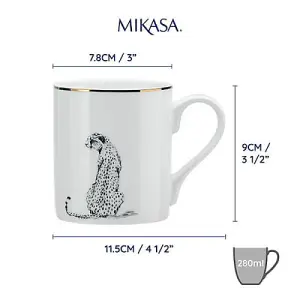 Mikasa Cheetah 280ml Straight-Sided Mug