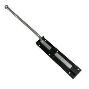 Monkey Tail Drop Down Bolt 24" Black (Heavy Duty Garage Door)