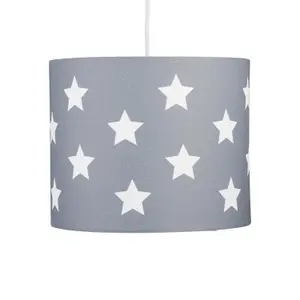 First Choice Lighting Grey with White Stars 25cm Light Shade