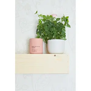 Lulger Floating Shelf with Reclaimed Wood Sensual White / 10cm H x 102cm W x 14.5cm D