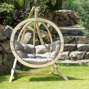 Globo Hammock Single Seater Chair Set - Taupe