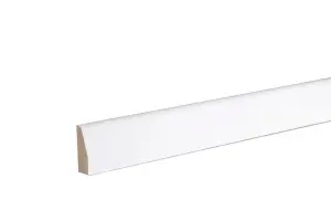 GoodHome Primed White MDF Chamfered Architrave (L)2100mm (W)44mm (T)14.5mm