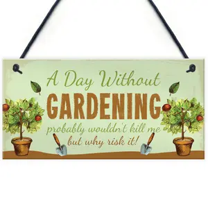 Red Ocean Funny Garden Signs And Plaques Hanging Summer House Sign Funny Gardener Gift