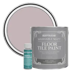 Rust-Oleum Lilac Wine Washable Matt Floor Tile Paint 2.5L