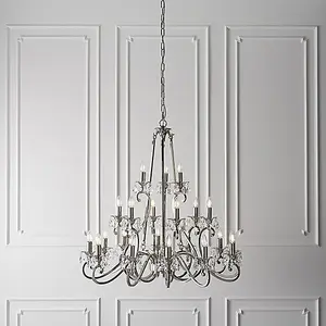 Luminosa Oksana 21 Light Chandelier Polished Nickel Plate Finish, E14