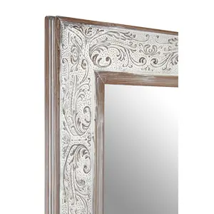 Interiors by Premier Antique Silver Rectangular Wall Mirror