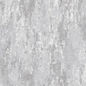 Laura Ashley Whinfell Silver Metallic effect Industrial Smooth Wallpaper Sample