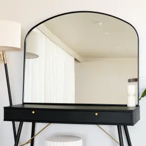 Jobu home - Yoko - Black Metal Gentle Arch Mirror - 95cm x 120cm