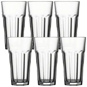 Queensway Home & Dining 365ml Clear Glass Drinking Pint Pub Glasses Beverages Ale Lager Water Juice 6pcs