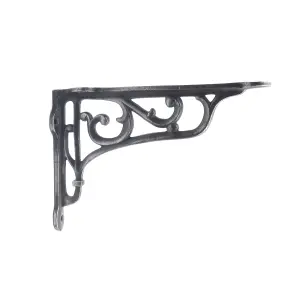 Oakcrafts - Pair of Victorian Style Heritage Cast Iron Shelf Brackets - 230mm x 150mm