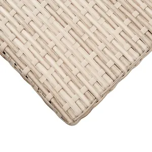 Berkfield Garden Table Beige 110x60x67 cm Poly Rattan