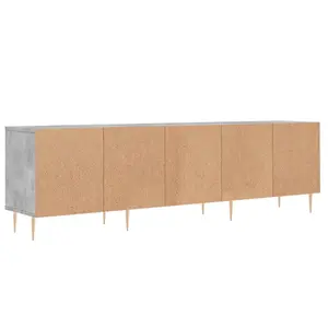 Berkfield TV Cabinet Concrete Grey 150x30x44.5 cm Engineered Wood